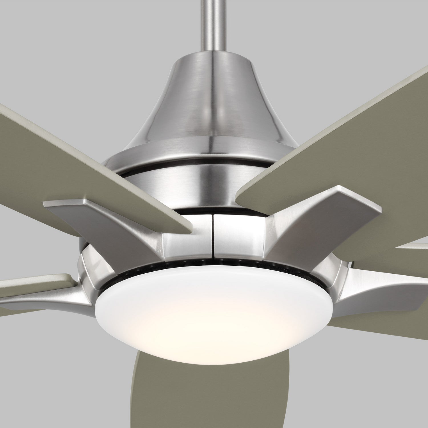 Generation Lighting. - 5LWDR52BSD - 52"Ceiling Fan - Lowden - Brushed Steel