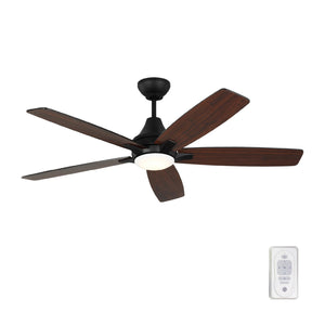 Generation Lighting. - 5LWDR52MBKD - 52"Ceiling Fan - Lowden - Midnight Black