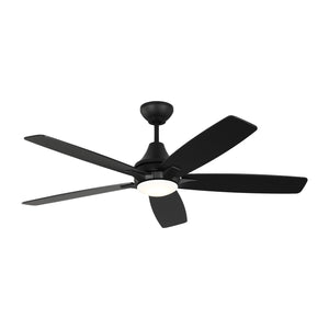 Generation Lighting. - 5LWDR52MBKD - 52"Ceiling Fan - Lowden - Midnight Black