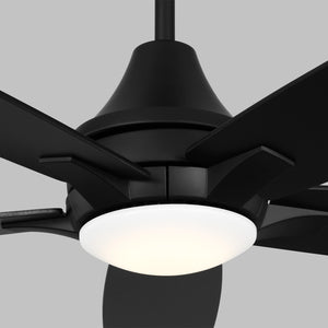 Generation Lighting. - 5LWDR52MBKD - 52"Ceiling Fan - Lowden - Midnight Black