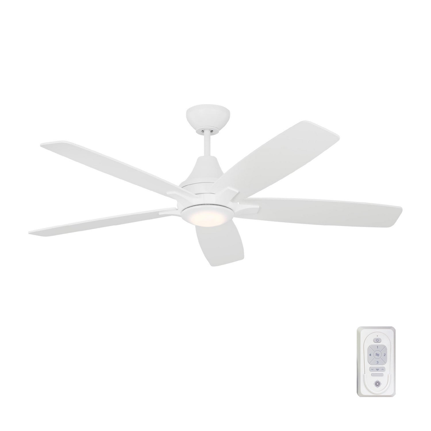 Generation Lighting. - 5LWDR52RZWD - 52" Ceiling Fan - Lowden - Matte White