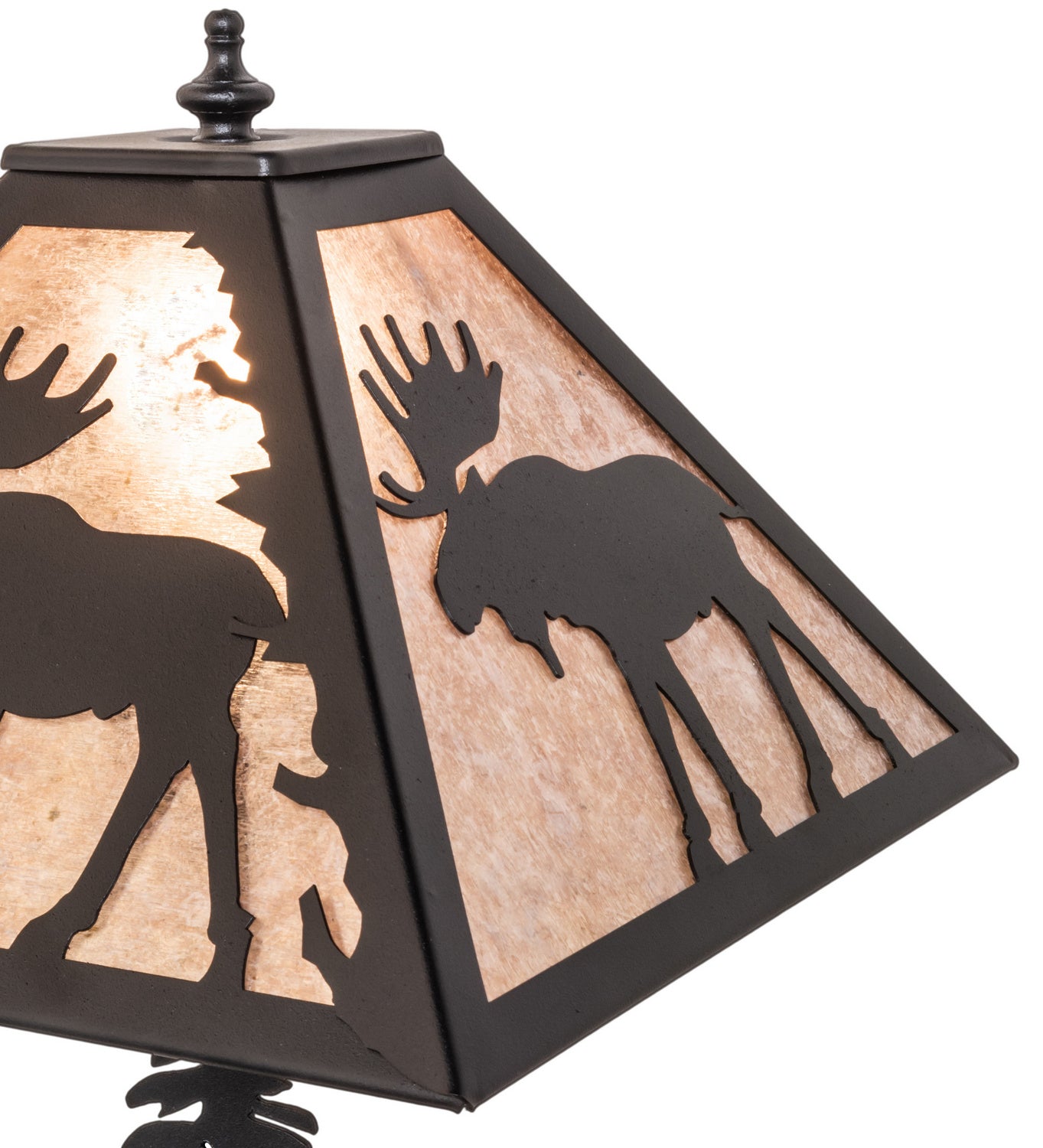 Meyda Tiffany - 102984 - One Light Table Lamp - Moose On The Loose - Black Metal