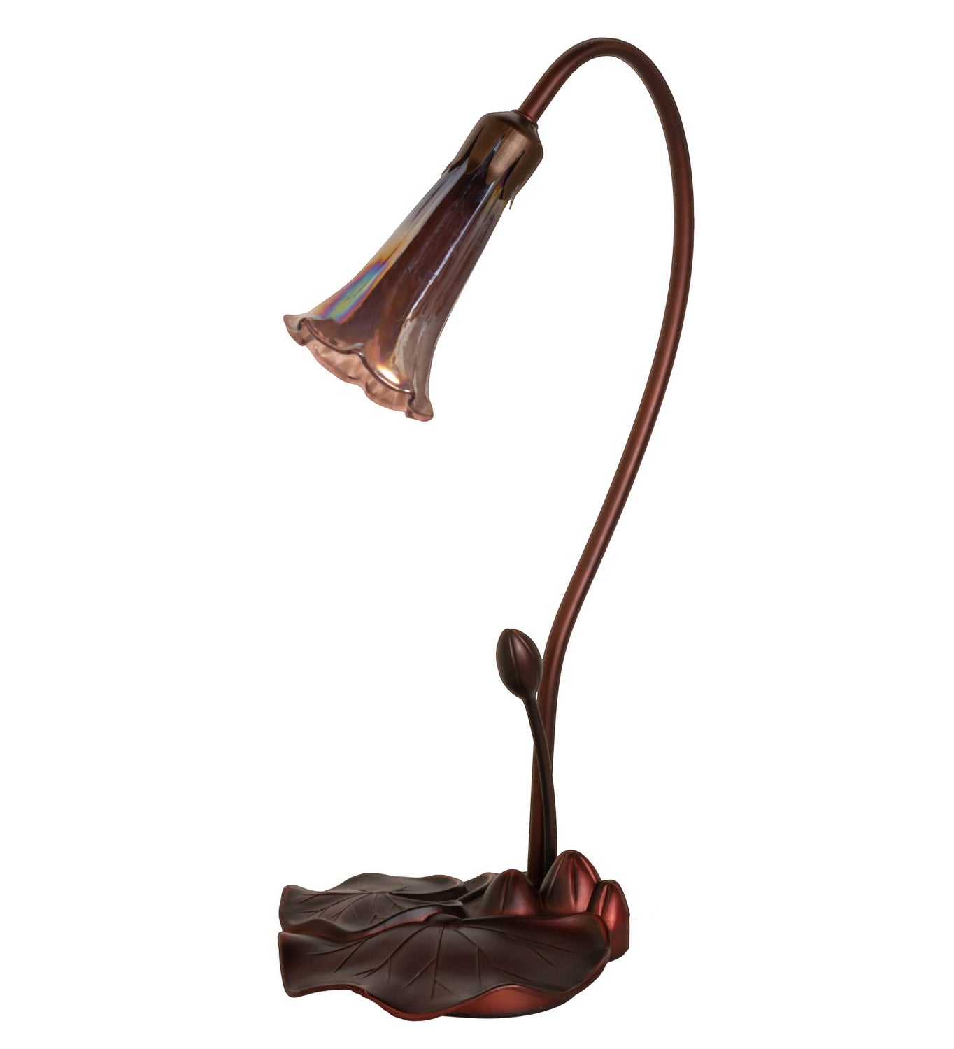 Meyda Tiffany - 13434 - One Light Accent Lamp - Purple Iridescent - Mahogany Bronze