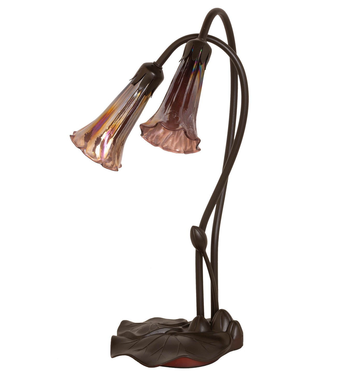 Meyda Tiffany - 14099 - Two Light Accent Lamp - Purple Iridescent - Mahogany Bronze