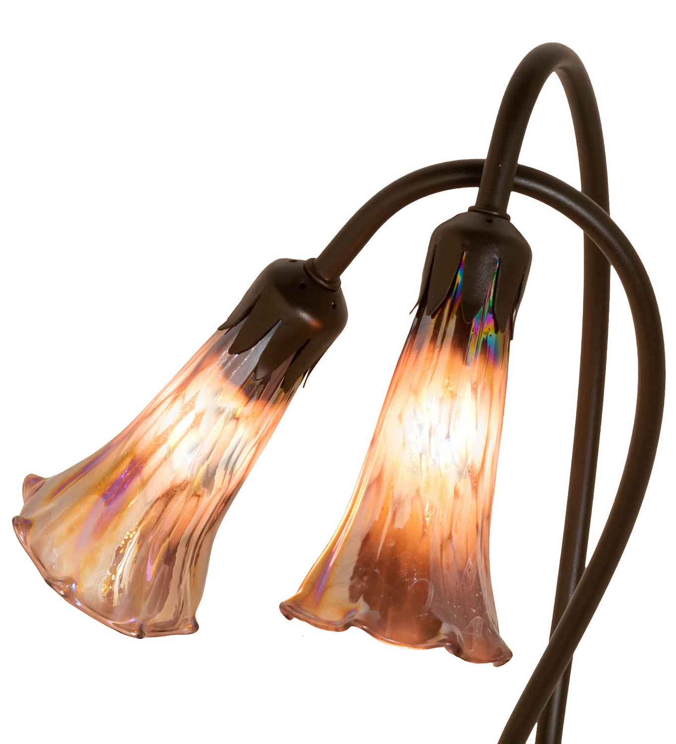 Meyda Tiffany - 14099 - Two Light Accent Lamp - Purple Iridescent - Mahogany Bronze