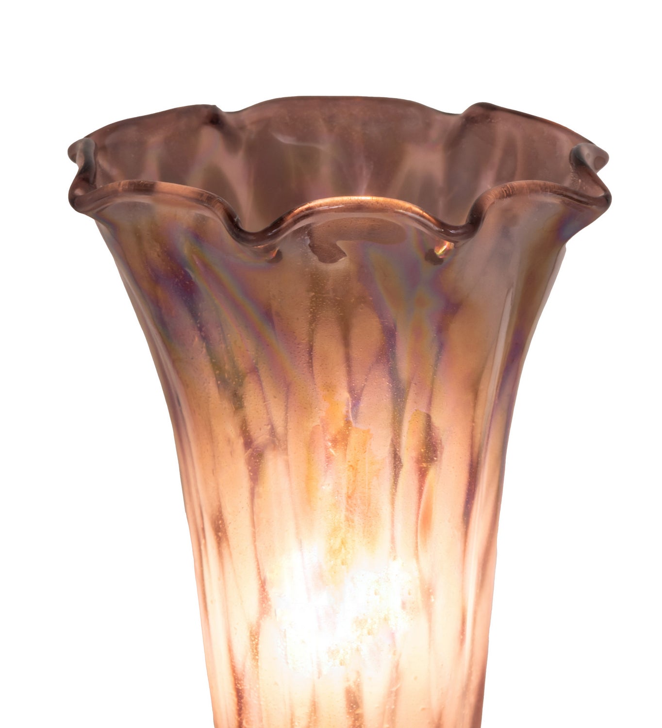 Meyda Tiffany - 14358 - One Light Accent Lamp - Purple Iridescent - Mahogany Bronze