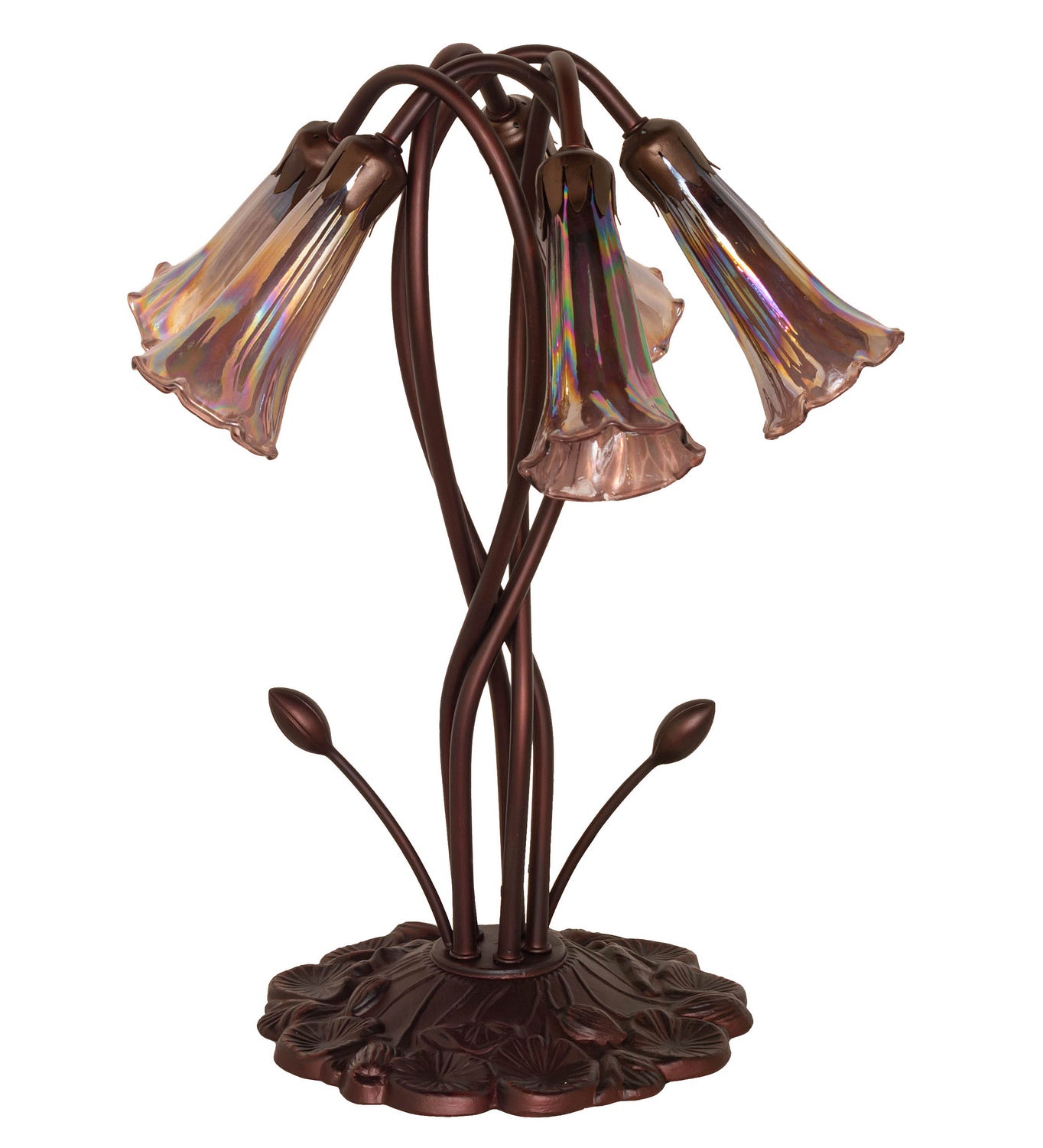 Meyda Tiffany - 15902 - Five Light Accent Lamp - Purple Iridescent - Mahogany Bronze