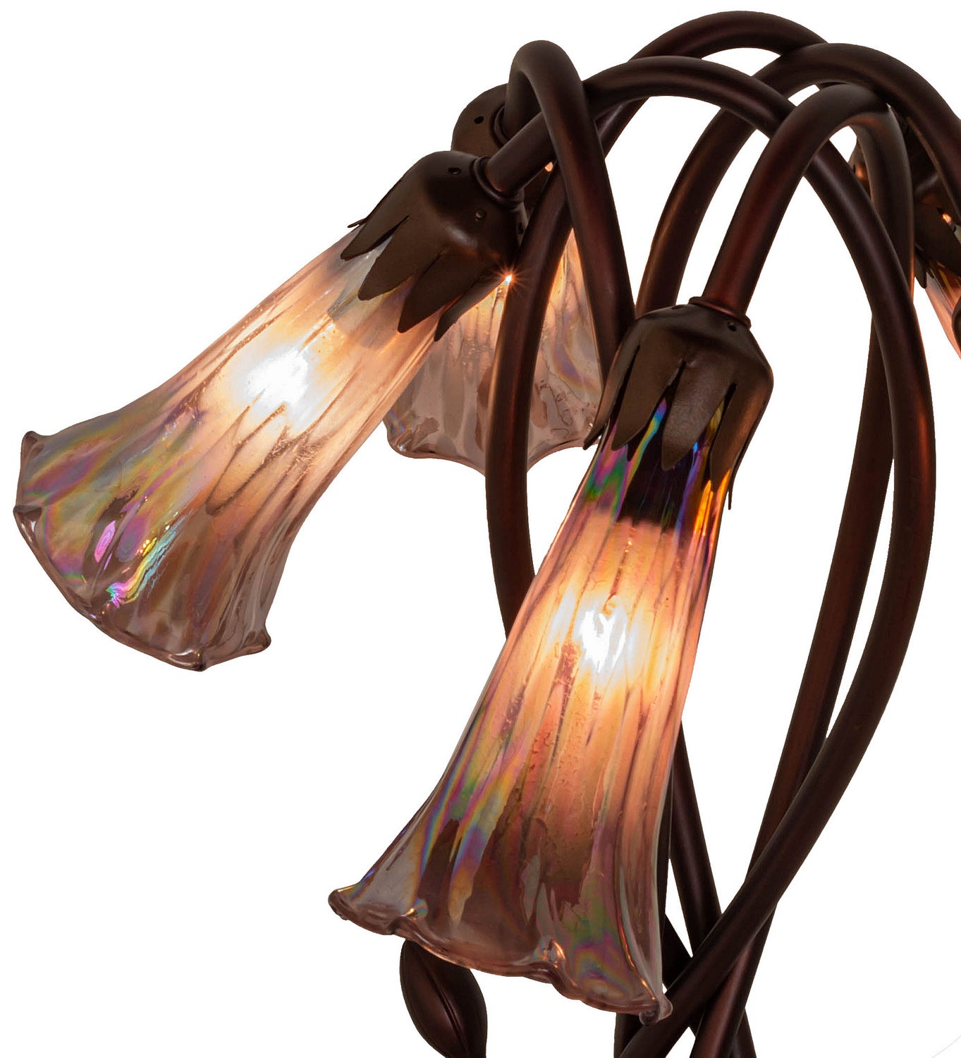 Meyda Tiffany - 15902 - Five Light Accent Lamp - Purple Iridescent - Mahogany Bronze