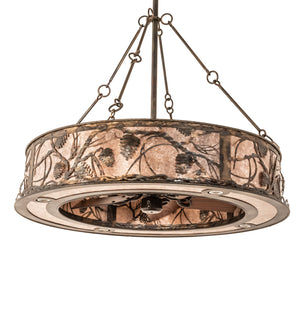 Meyda Tiffany - 247420 - 16 Light Chandel-Air - Whispering Pines - Dark Burnished Antique Copper