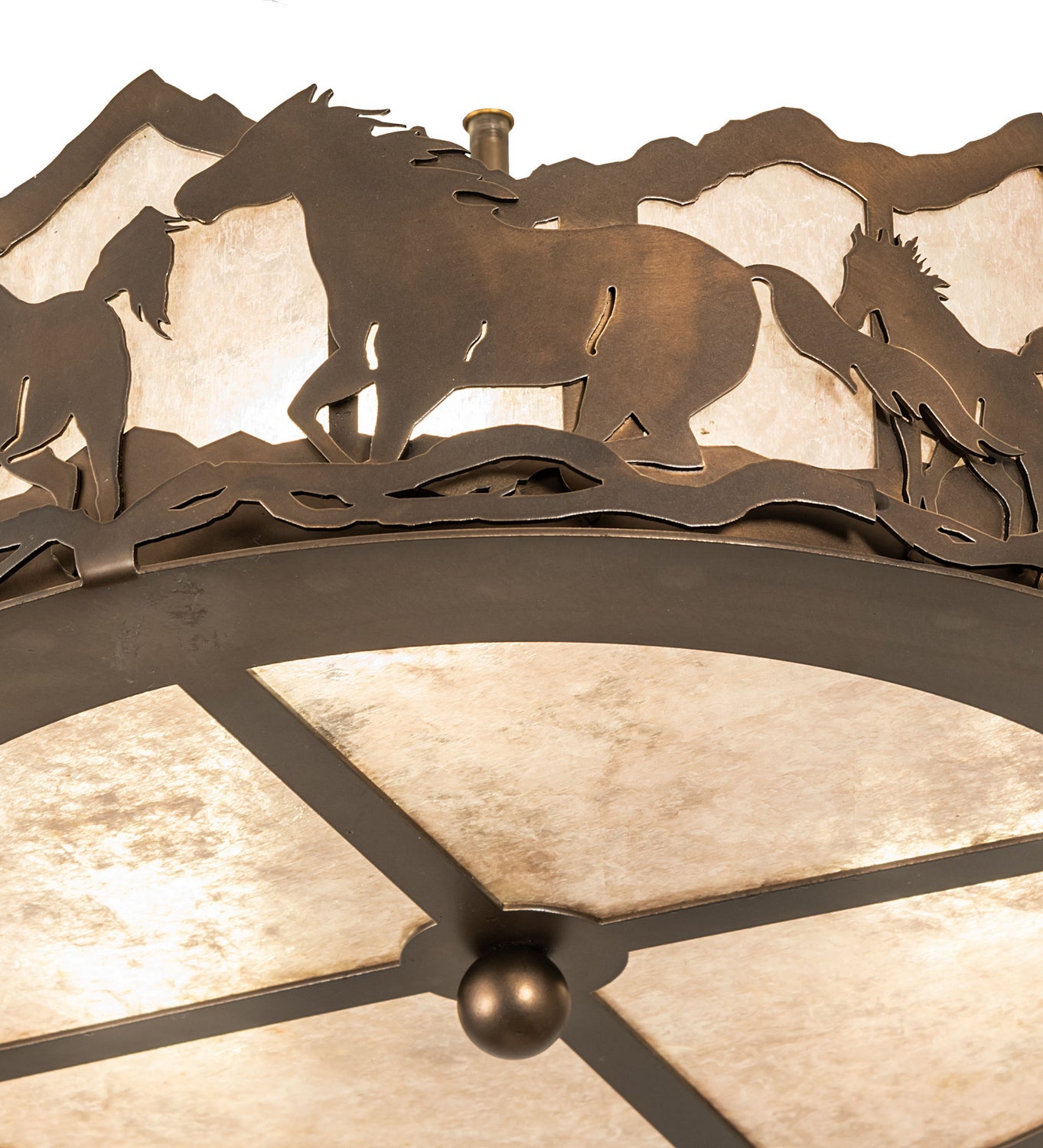 Meyda Tiffany - 247427 - LED Fan Light - Running Horses - Antique Copper