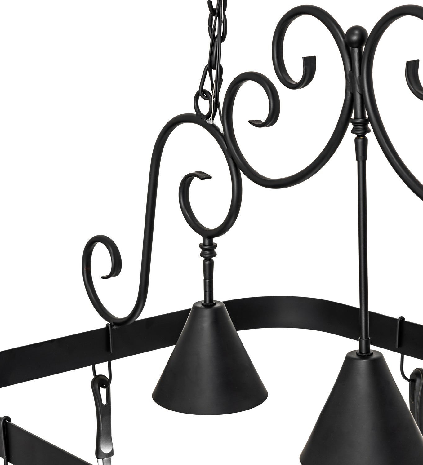 Meyda Tiffany - 247727 - Three Light Pot Rack - Elana - Blackwash