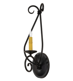 Meyda Tiffany - 247883 - One Light Wall Sconce - Olivia - Black Satin Wrought Iron