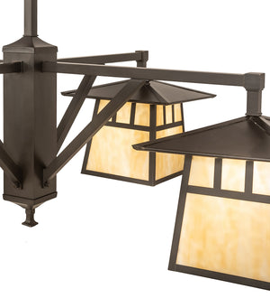 Meyda Tiffany - 250681 - Four Light Chandelier - Stillwater - Craftsman Brown