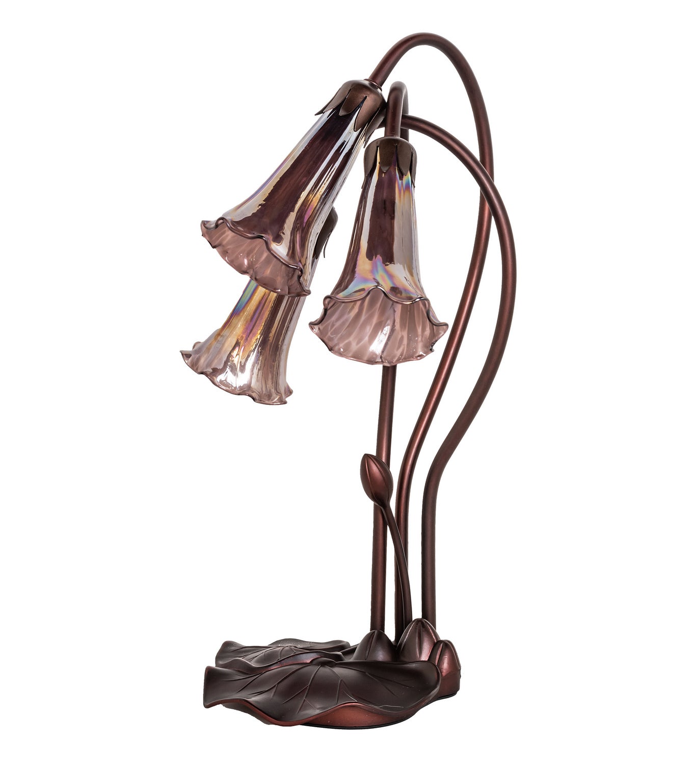 Meyda Tiffany - 250826 - Three Light Accent Lamp - Purple Iridescent - Mahogany Bronze