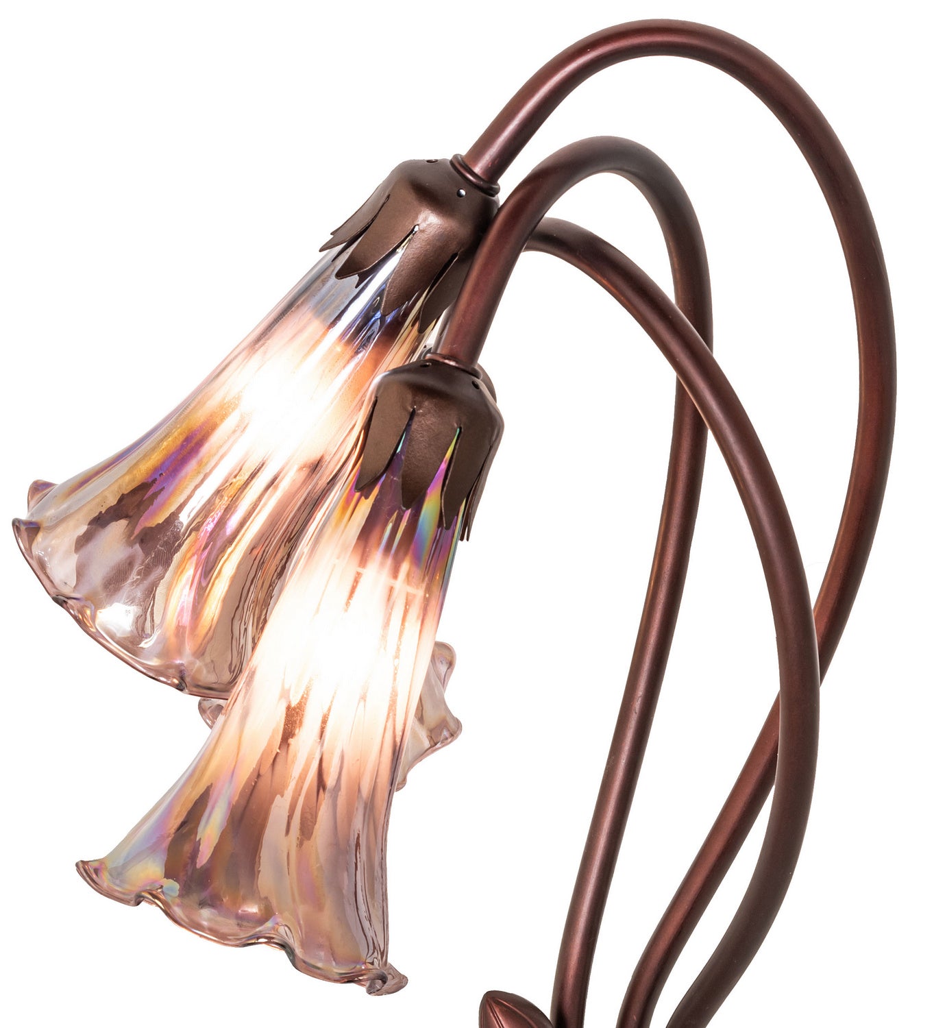 Meyda Tiffany - 250826 - Three Light Accent Lamp - Purple Iridescent - Mahogany Bronze