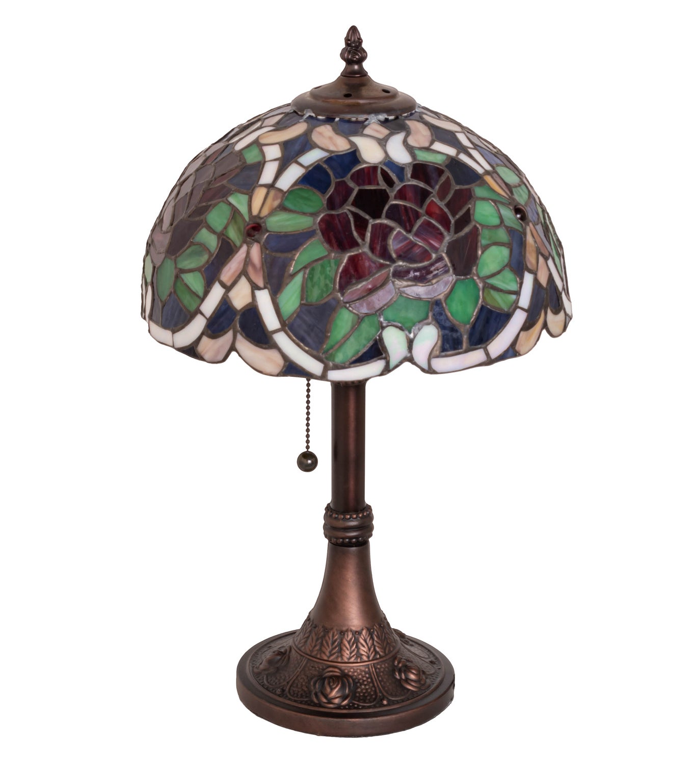 Meyda Tiffany - 251062 - One Light Table Lamp - Renaissance Rose - Mahogany Bronze