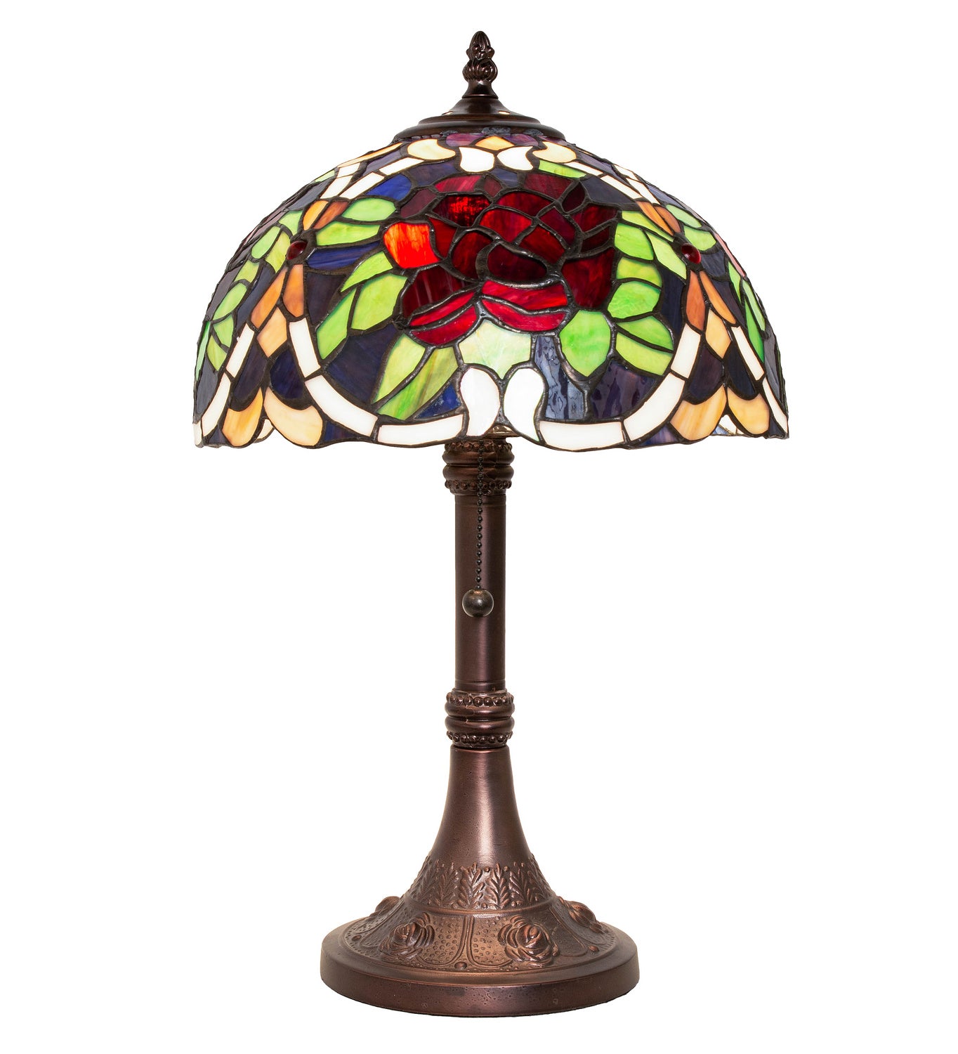 Meyda Tiffany - 251062 - One Light Table Lamp - Renaissance Rose - Mahogany Bronze