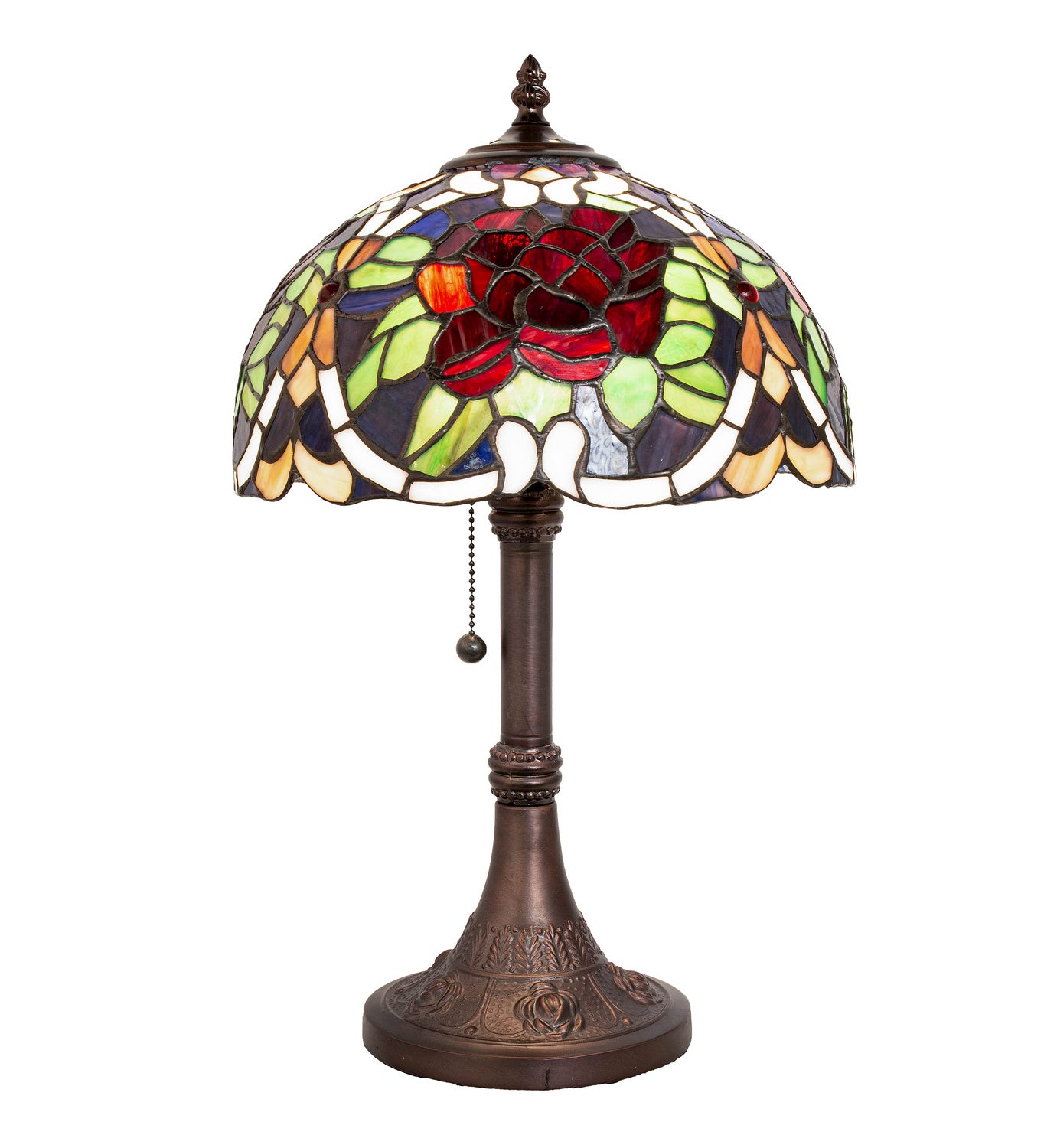 Meyda Tiffany - 251062 - One Light Table Lamp - Renaissance Rose - Mahogany Bronze