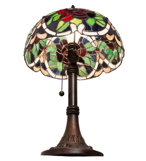 Meyda Tiffany - 251062 - One Light Table Lamp - Renaissance Rose - Mahogany Bronze