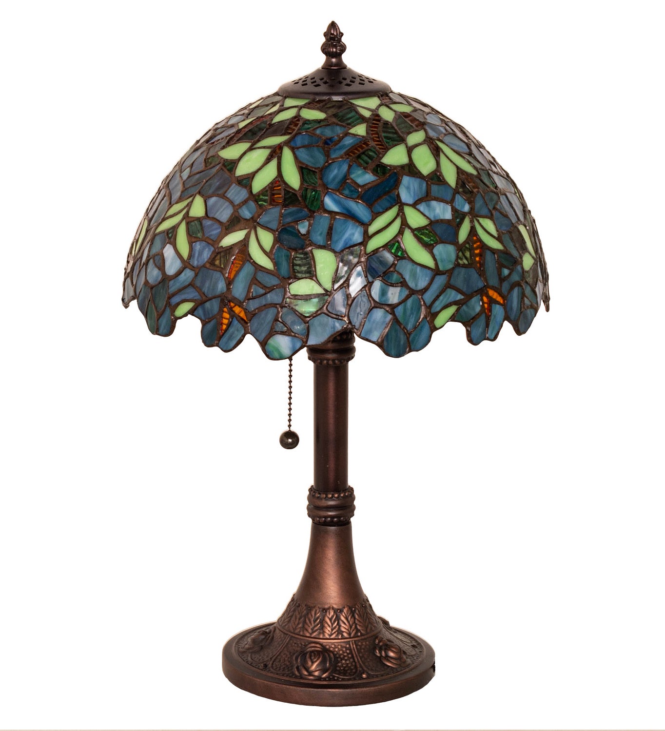 Meyda Tiffany - 251088 - 17"Table Lamp - Nightfall Wisteria - Mahogany Bronze