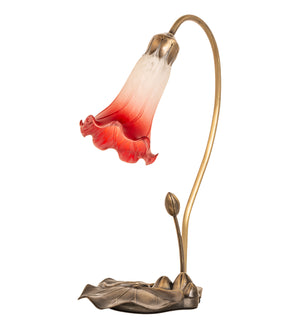 Meyda Tiffany - 251563 - One Light Accent Lamp - Red/White - Mahogany Bronze