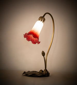 Meyda Tiffany - 251563 - One Light Accent Lamp - Red/White - Mahogany Bronze