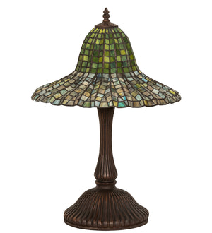 Meyda Tiffany - 49165 - One Light Table Lamp - Tiffany Bell - Mahogany Bronze