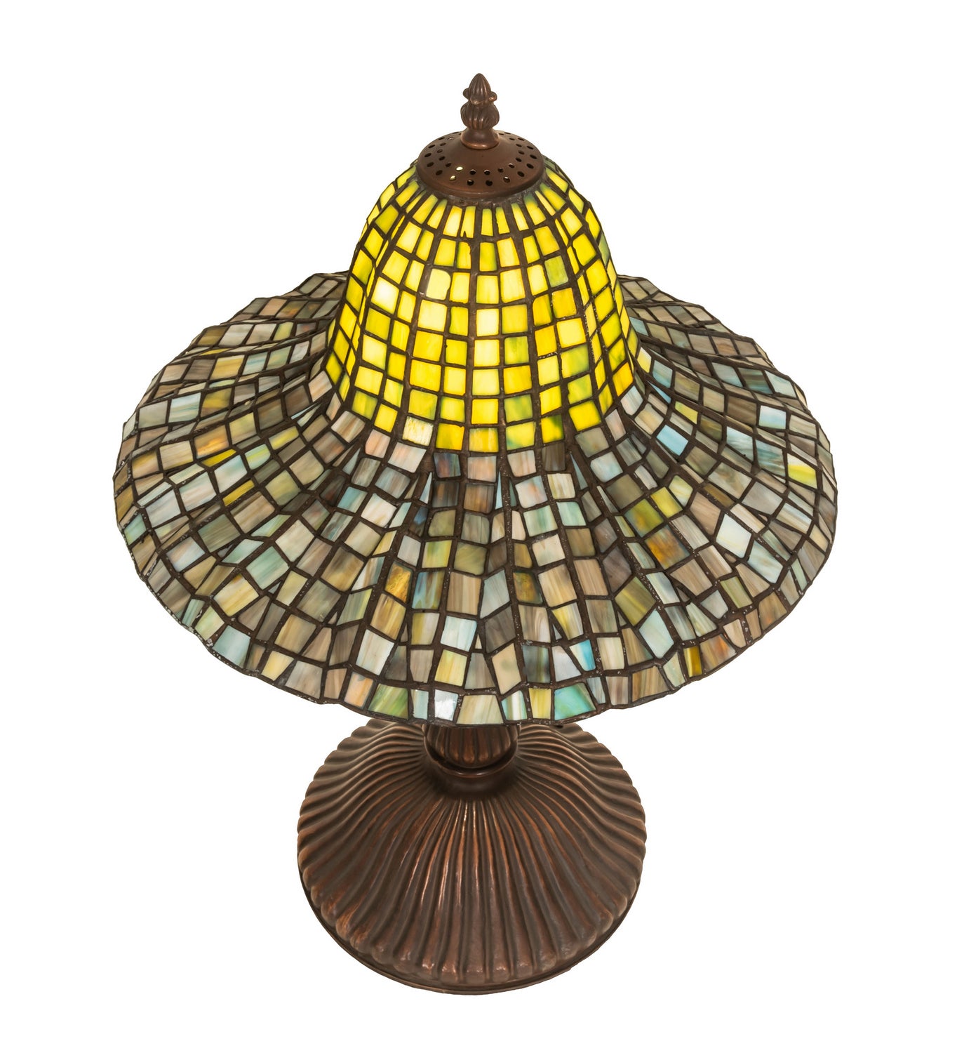 Meyda Tiffany - 49165 - One Light Table Lamp - Tiffany Bell - Mahogany Bronze