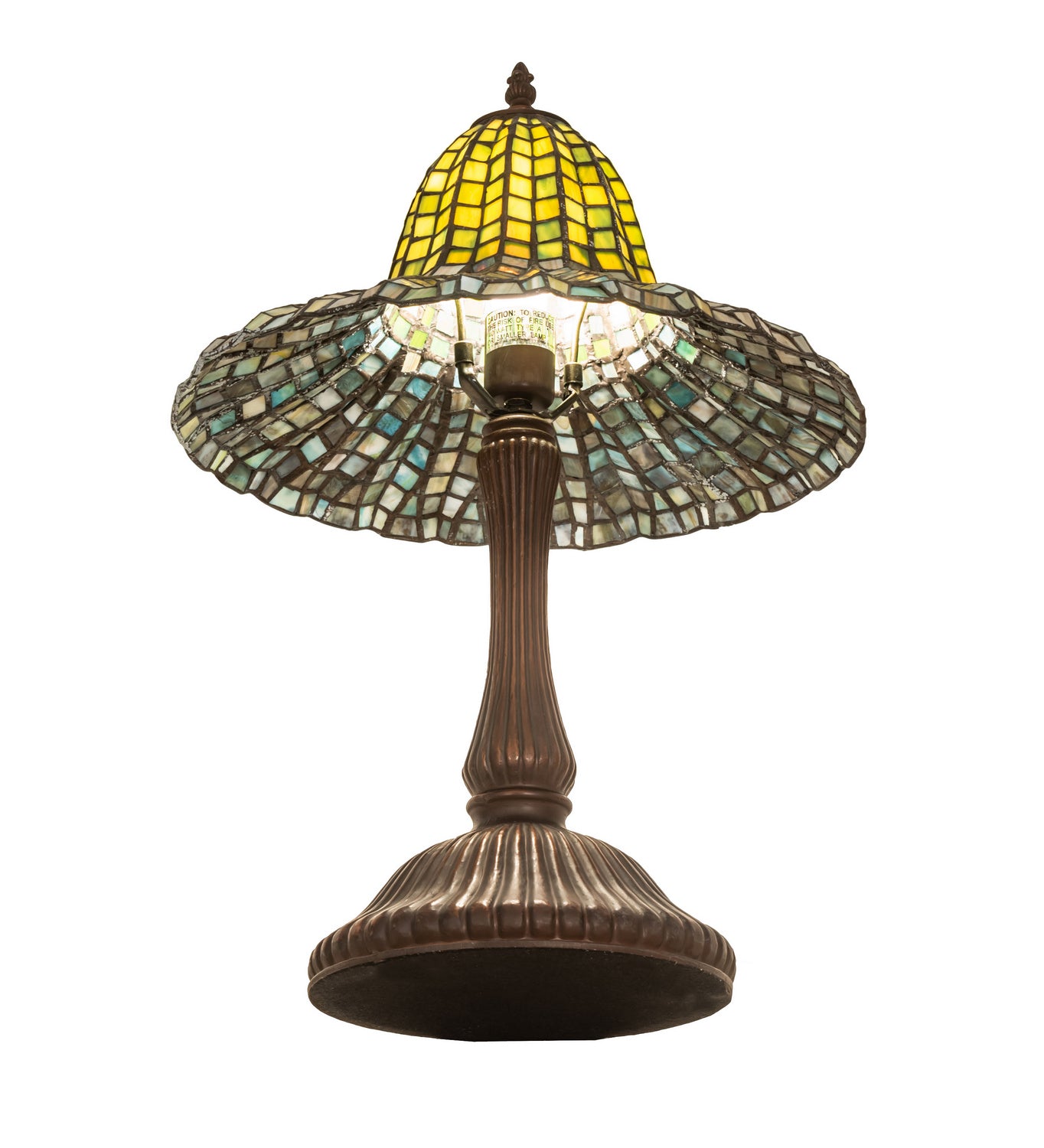 Meyda Tiffany - 49165 - One Light Table Lamp - Tiffany Bell - Mahogany Bronze