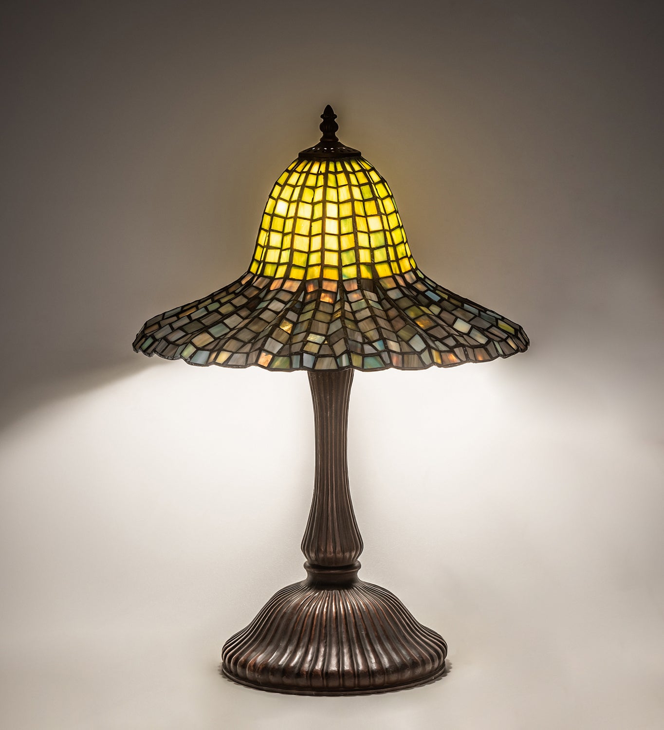 Meyda Tiffany - 49165 - One Light Table Lamp - Tiffany Bell - Mahogany Bronze