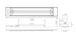 Eurofase - EF60240S3 - 240V 6000W ELECTRIC HEATER,SS3 - EF60 - Stainless Steel