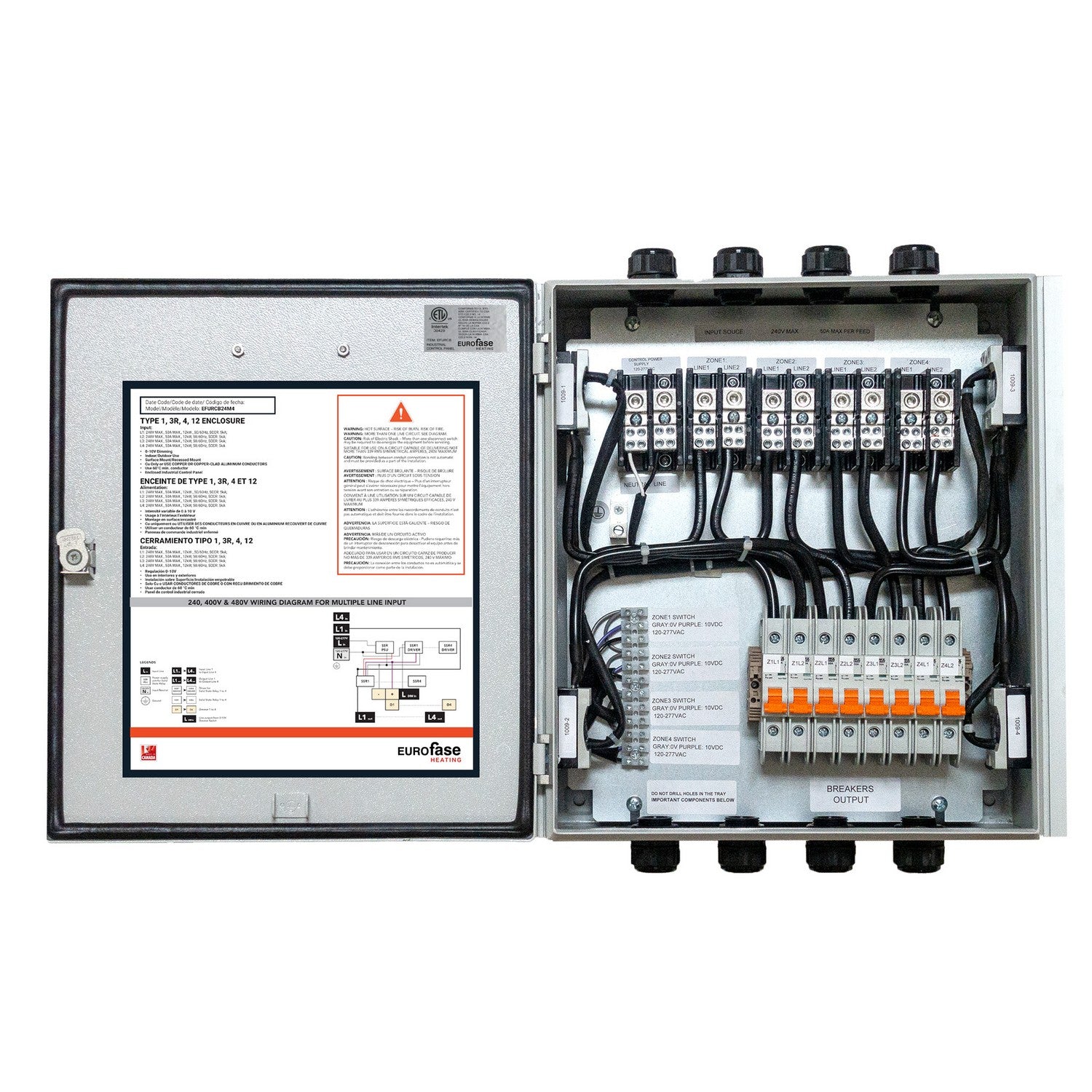 Eurofase - EFURCB24M1 - 120-240V 1 ZONE UNI RELAY MBOX - CONTROLS - Light Gray