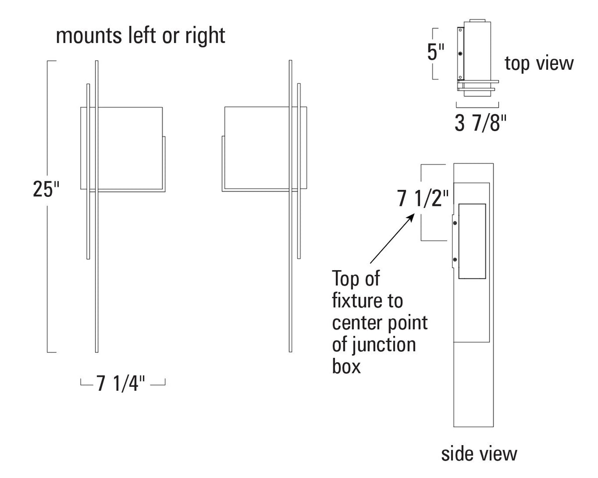 Norwell Lighting - 1270-MB-AC - LED Outdoor Wall Mount - Oak Park - Matte Black