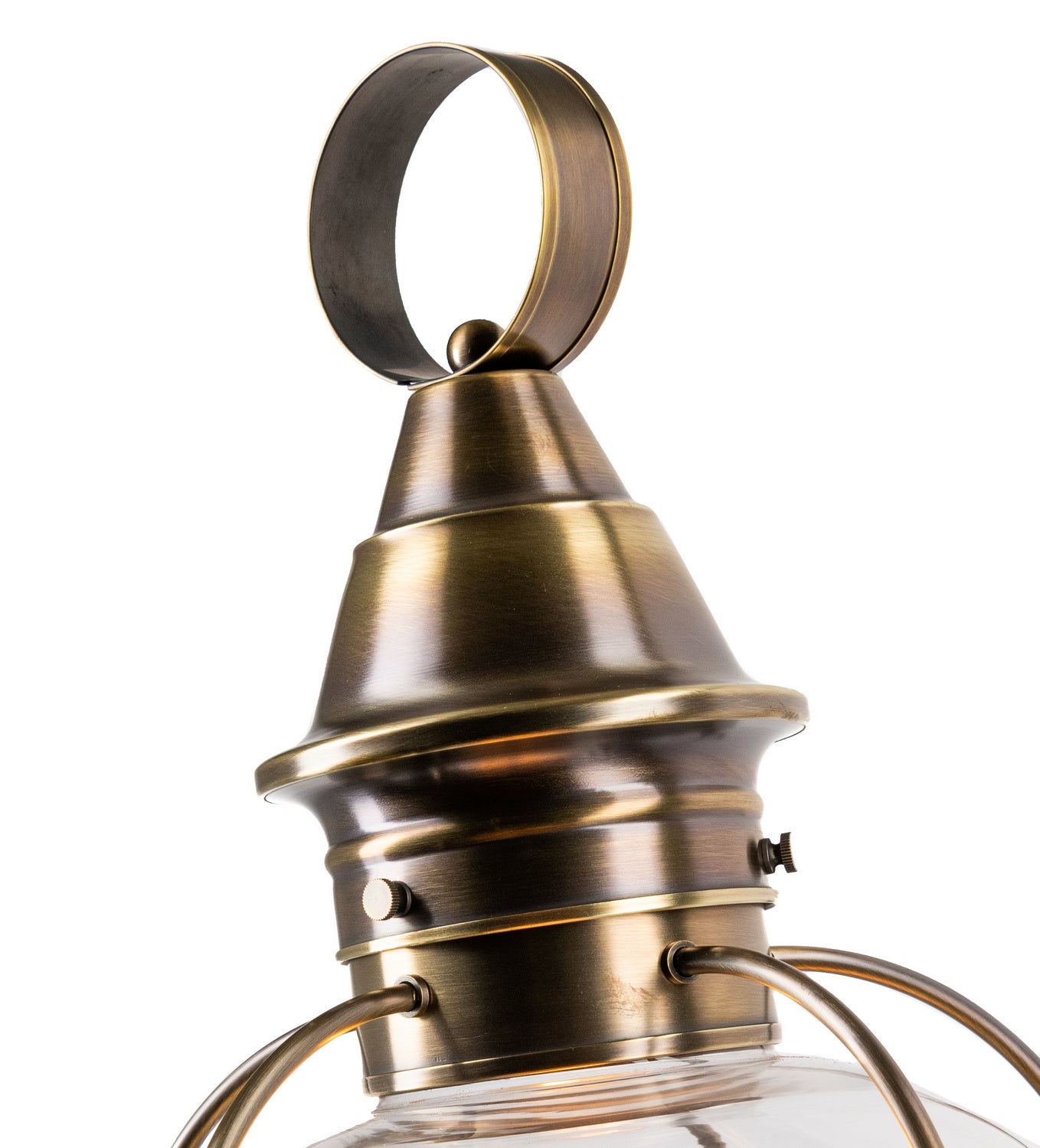 Norwell Lighting - 1711-AN-CL - One Light Post Mount - American Onion - Antique Brass