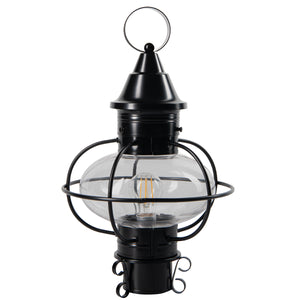 Norwell Lighting - 1711-BL-CL - One Light Post Mount - American Onion - Black