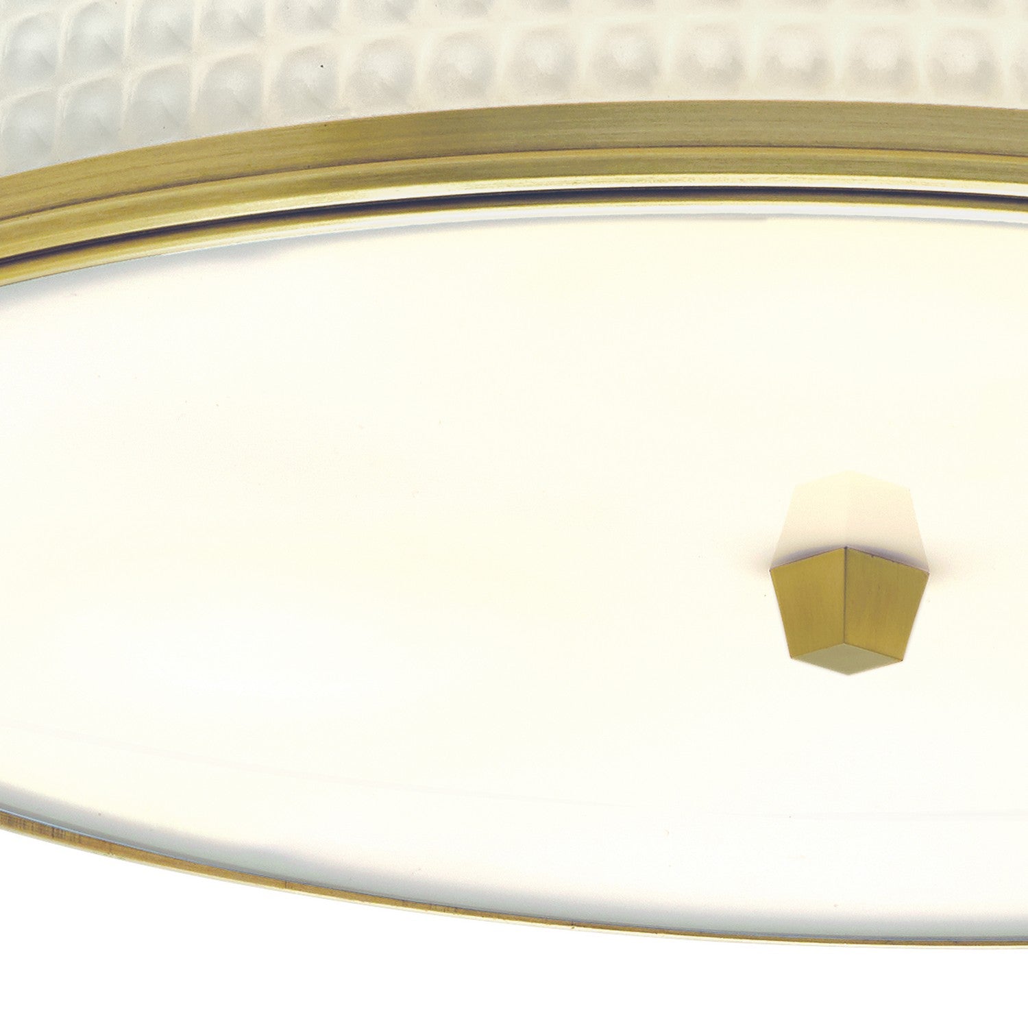 Norwell Lighting - 5666-SB-WG - Three Light Semi Flush Mount - Prism - Satin Brass