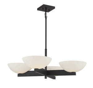 Savoy House - 1-1613-4-89 - Four Light Chandelier - Fallon - Matte Black