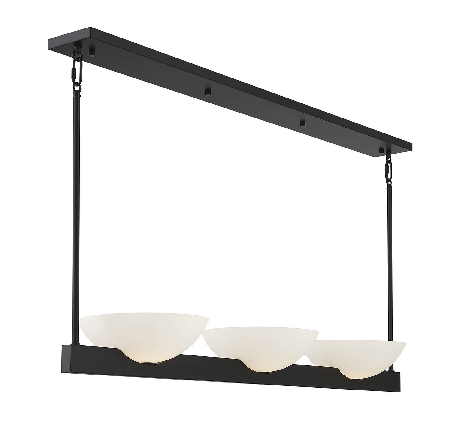 Savoy House - 1-1614-3-89 - Three Light Linear Chandelier - Fallon - Matte Black