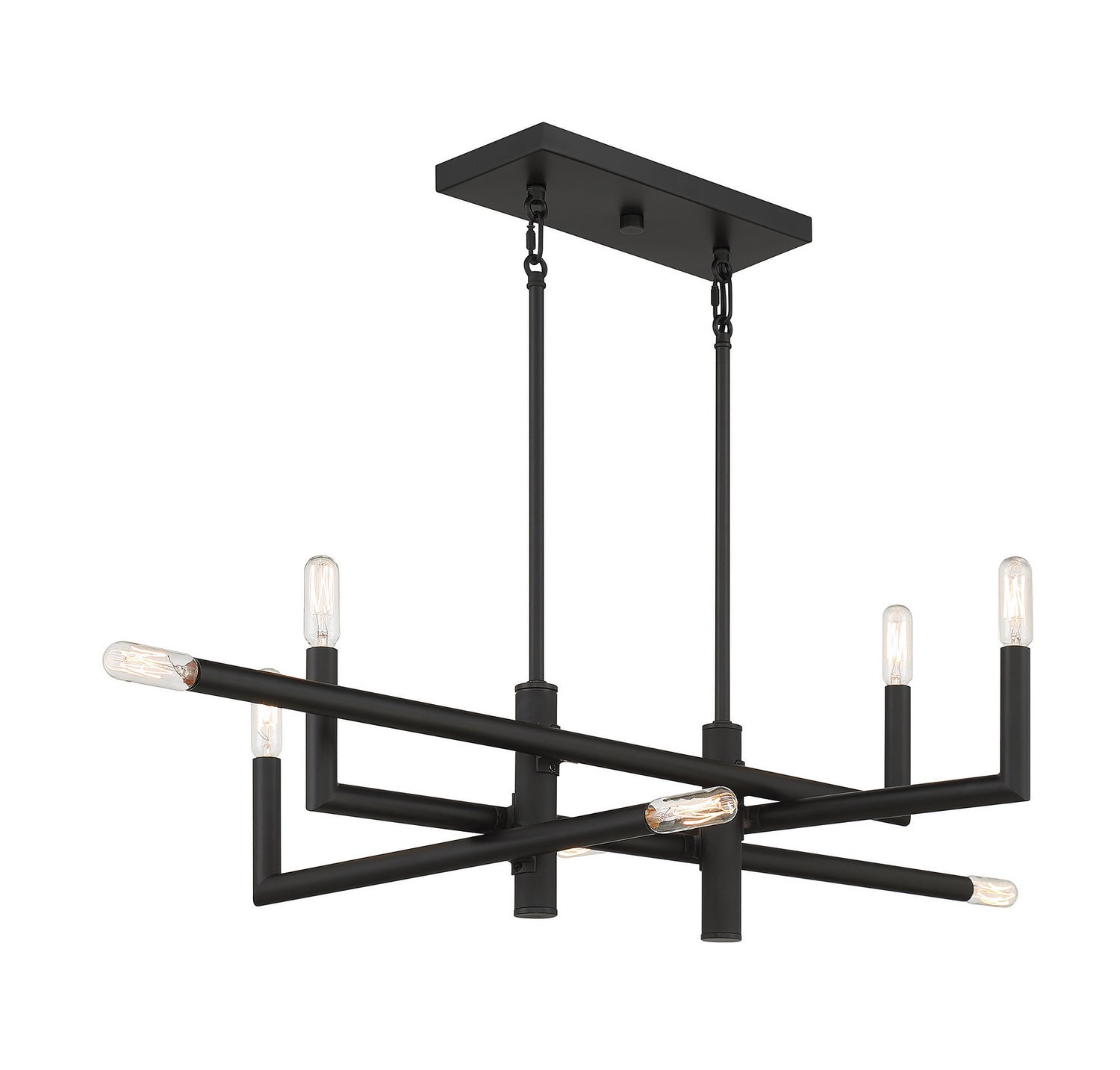 Savoy House - 1-1624-8-89 - Eight Light Linear Chandelier - Cristofer - Matte Black