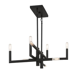 Savoy House - 1-1624-8-89 - Eight Light Linear Chandelier - Cristofer - Matte Black