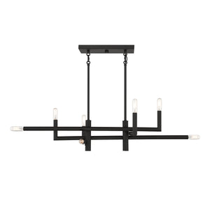 Savoy House - 1-1624-8-89 - Eight Light Linear Chandelier - Cristofer - Matte Black