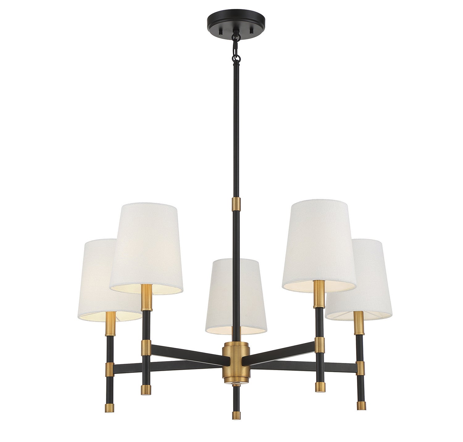 Savoy House - 1-1630-5-143 - Five Light Chandelier - Brody - Matte Black with Warm Brass Accents