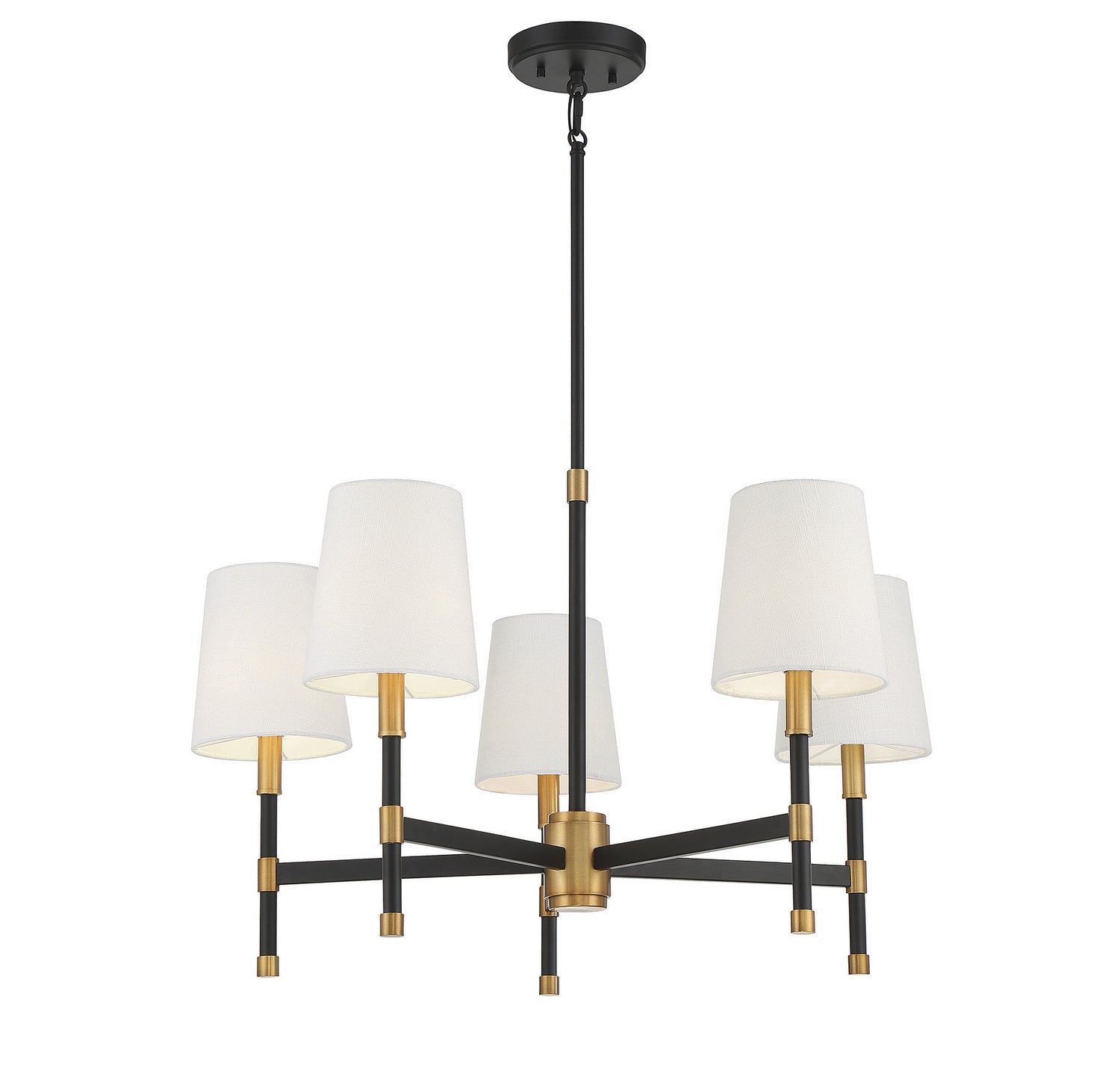 Savoy House - 1-1630-5-143 - Five Light Chandelier - Brody - Matte Black with Warm Brass Accents