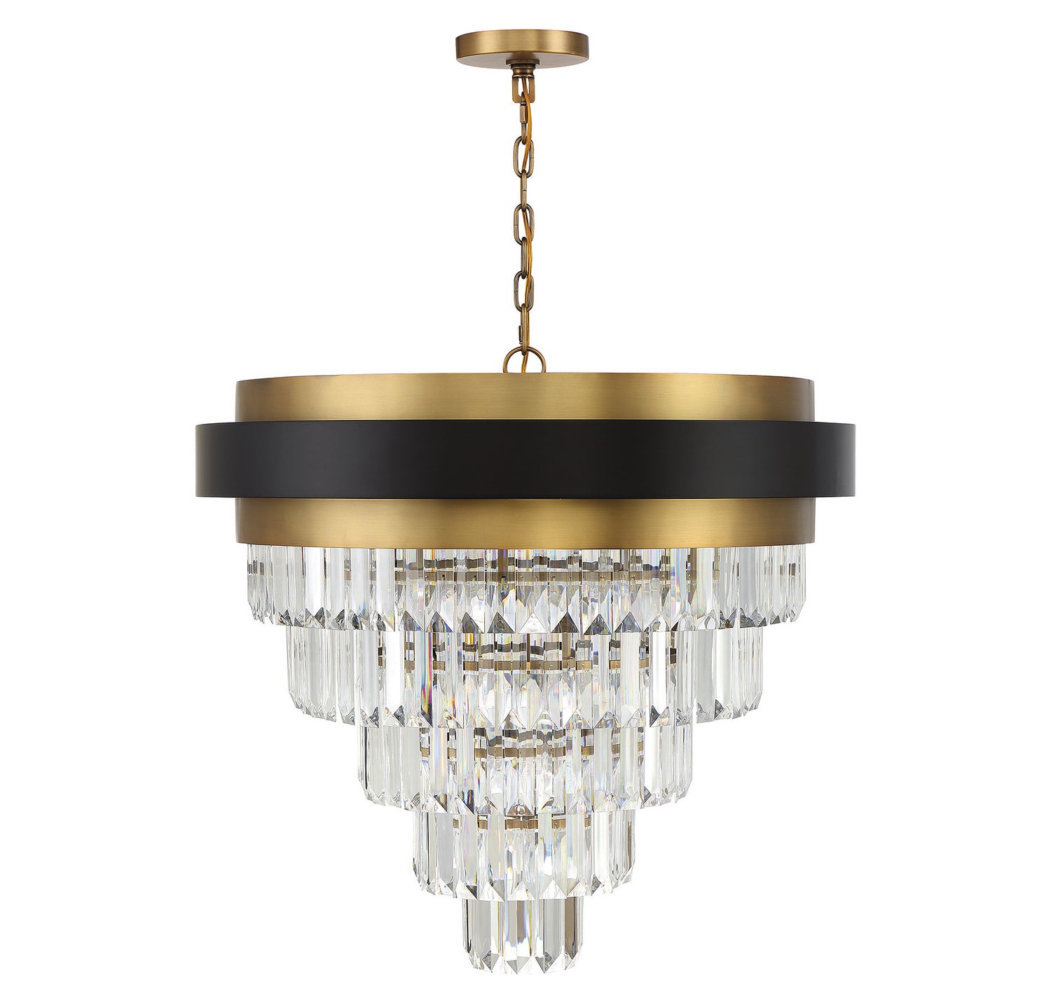 Savoy House - 1-1668-9-143 - Nine Light Chandelier - Marquise - Matte Black with Warm Brass Accents