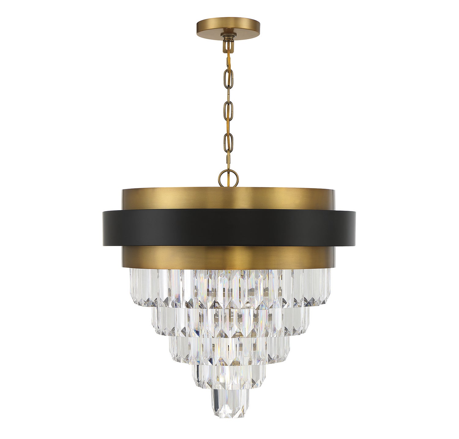 Savoy House - 1-1669-4-143 - Four Light Chandelier - Marquise - Matte Black with Warm Brass Accents