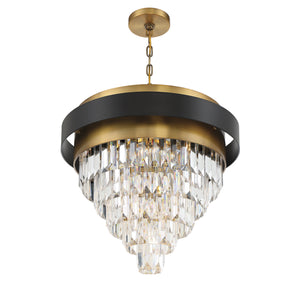 Savoy House - 1-1669-4-143 - Four Light Chandelier - Marquise - Matte Black with Warm Brass Accents