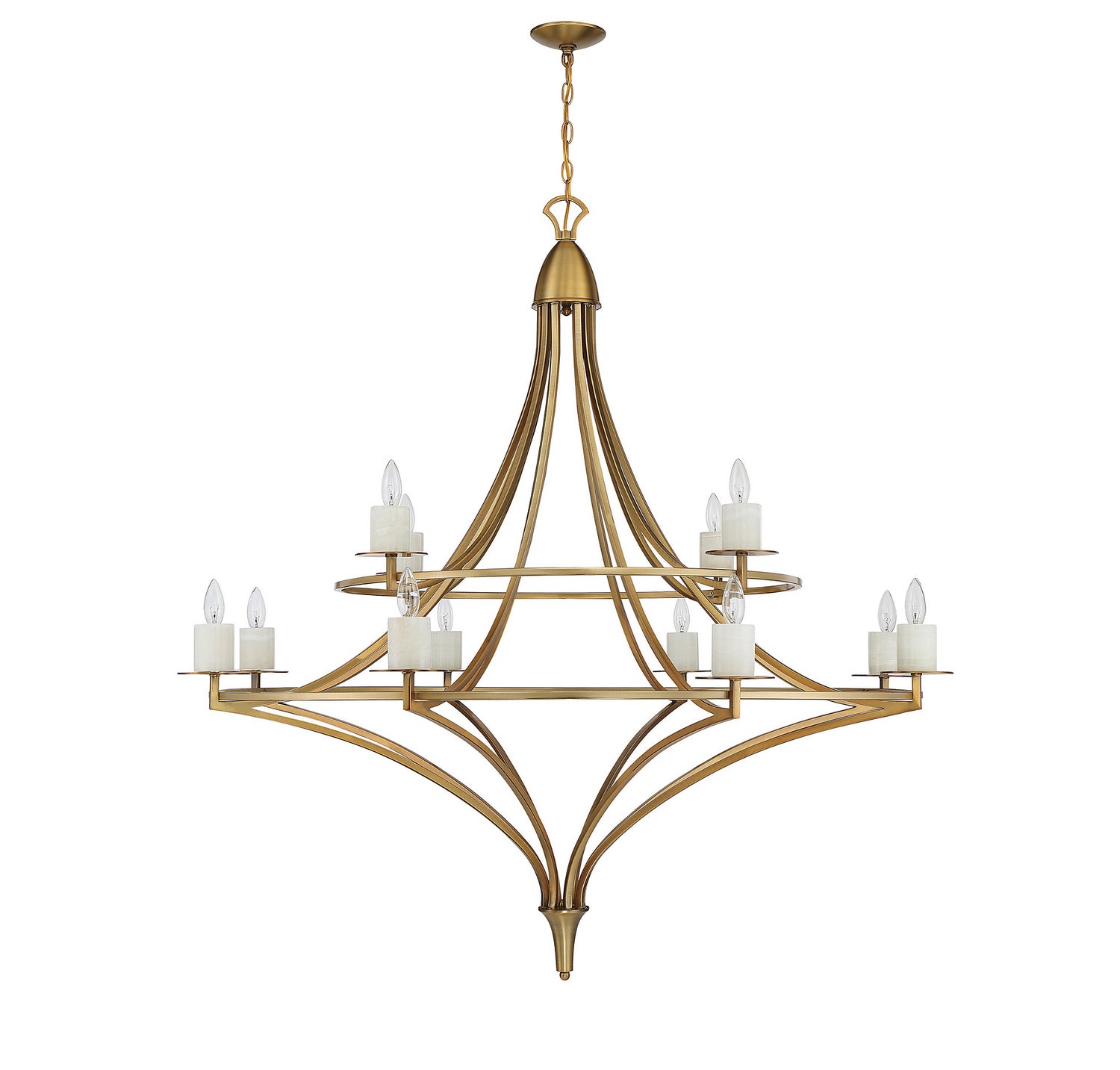 Savoy House - 1-1672-12-322 - 12 Light Chandelier - Director - Warm Brass