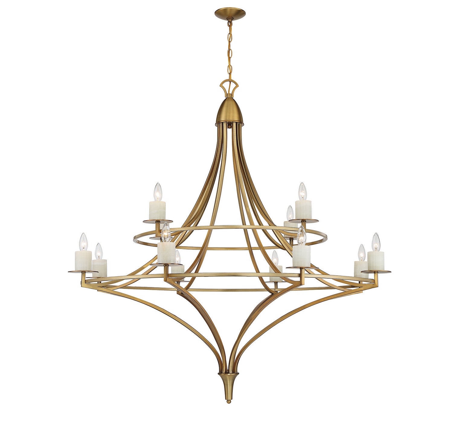 Savoy House - 1-1672-12-322 - 12 Light Chandelier - Director - Warm Brass