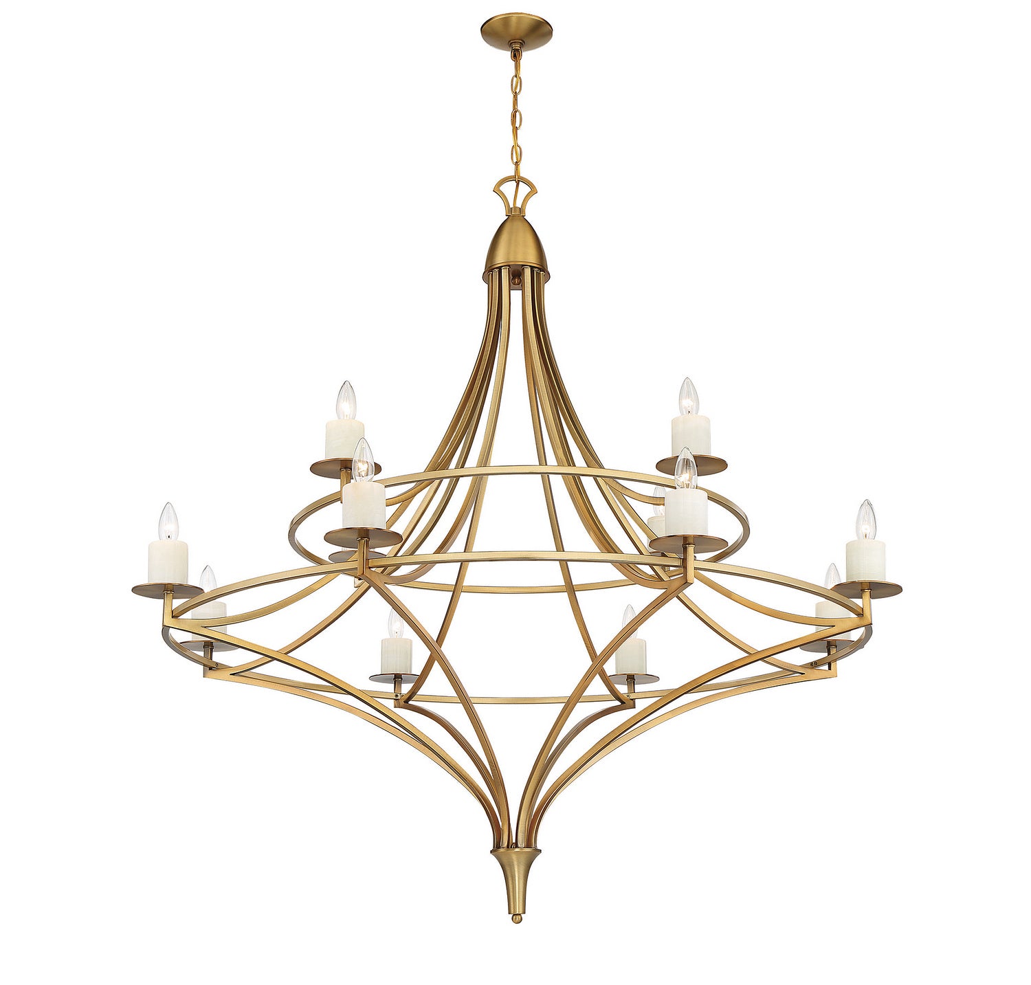 Savoy House - 1-1672-12-322 - 12 Light Chandelier - Director - Warm Brass