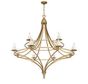 Savoy House - 1-1672-12-322 - 12 Light Chandelier - Director - Warm Brass